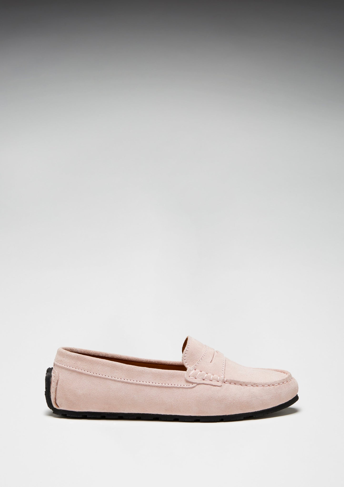 Women's Tyre Sole Penny Loafers, ice pink suede-2