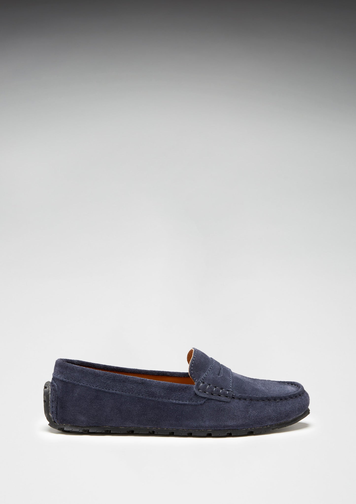 Women's Tyre Sole Penny Loafers, navy blue suede-2