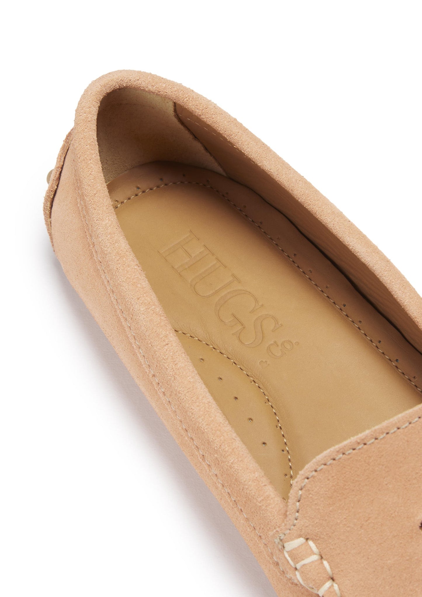 Women's Tasselled Driving Loafers, peach suede-3