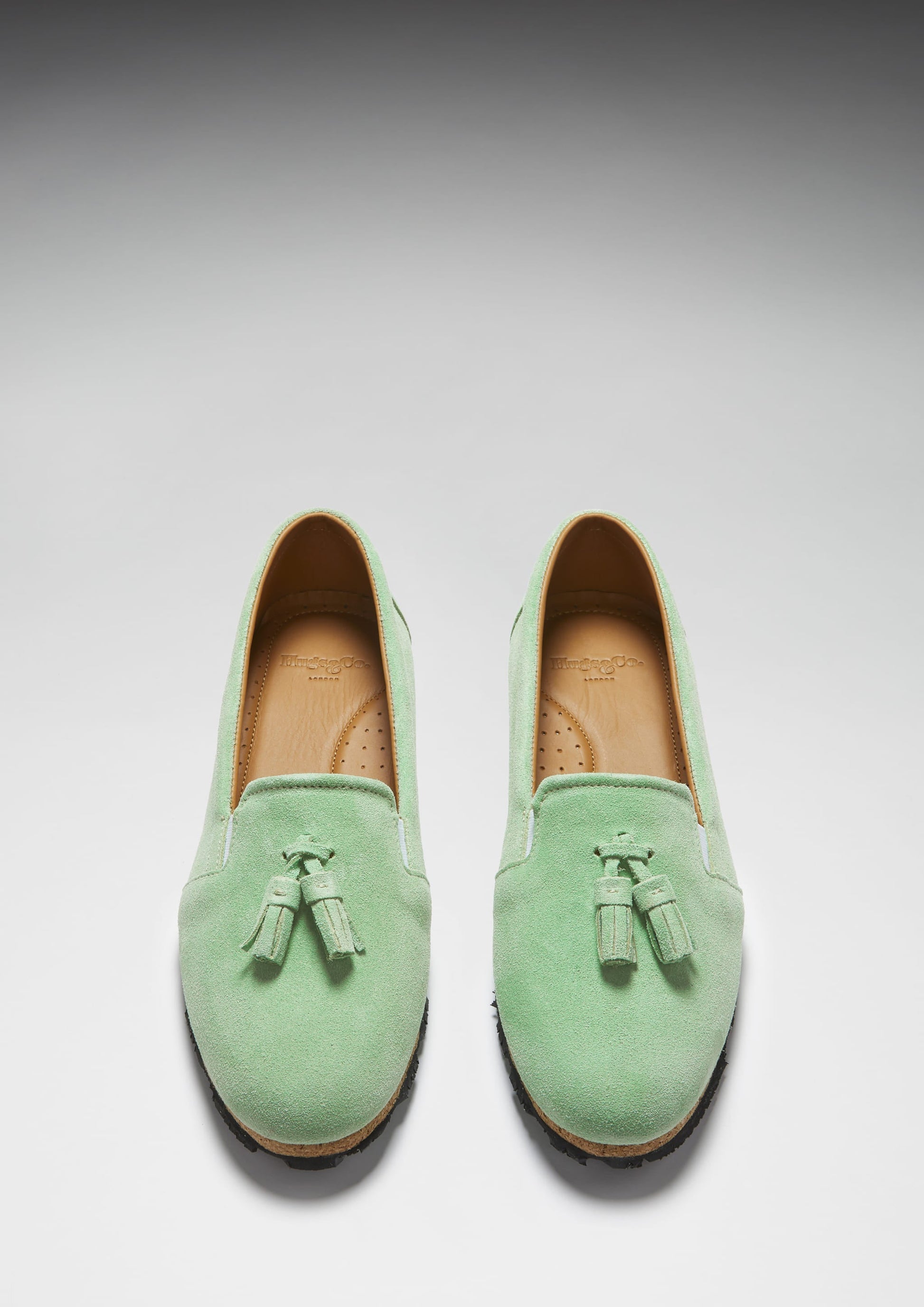 Women's Tasselled Espadrilles, lagoon green suede-2