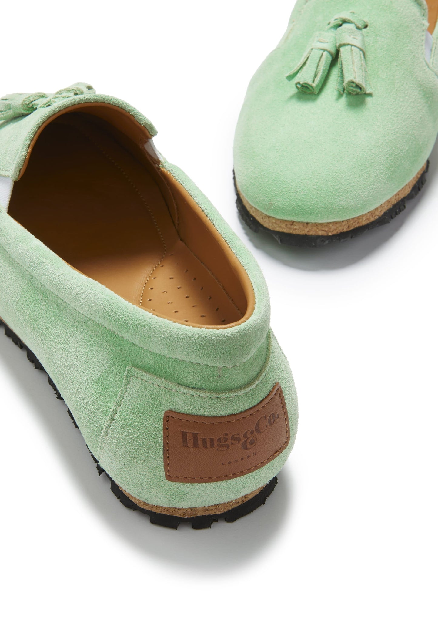 Women's Tasselled Espadrilles, lagoon green suede-3