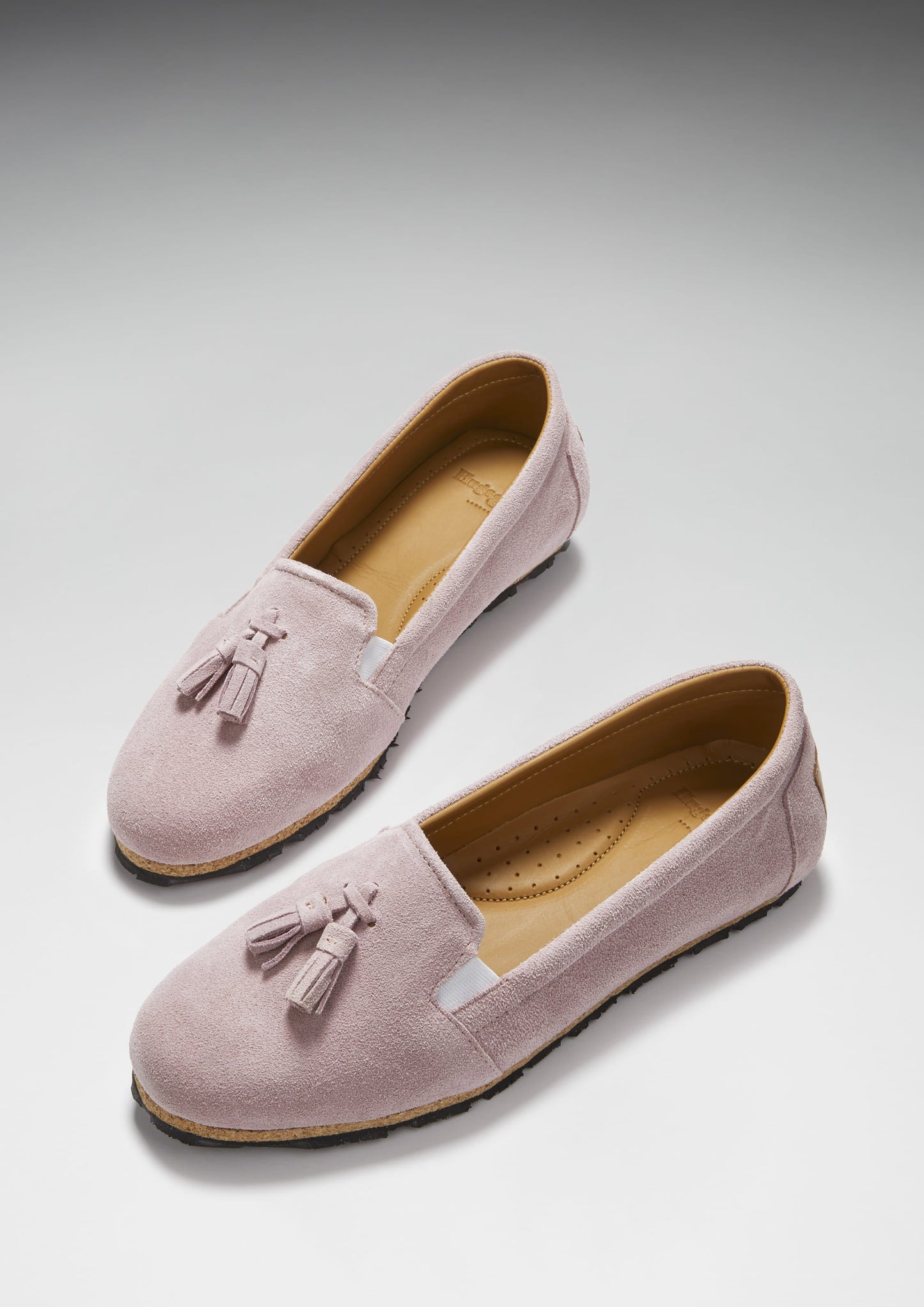 Women's Tasselled Espadrilles, powder pink suede-1