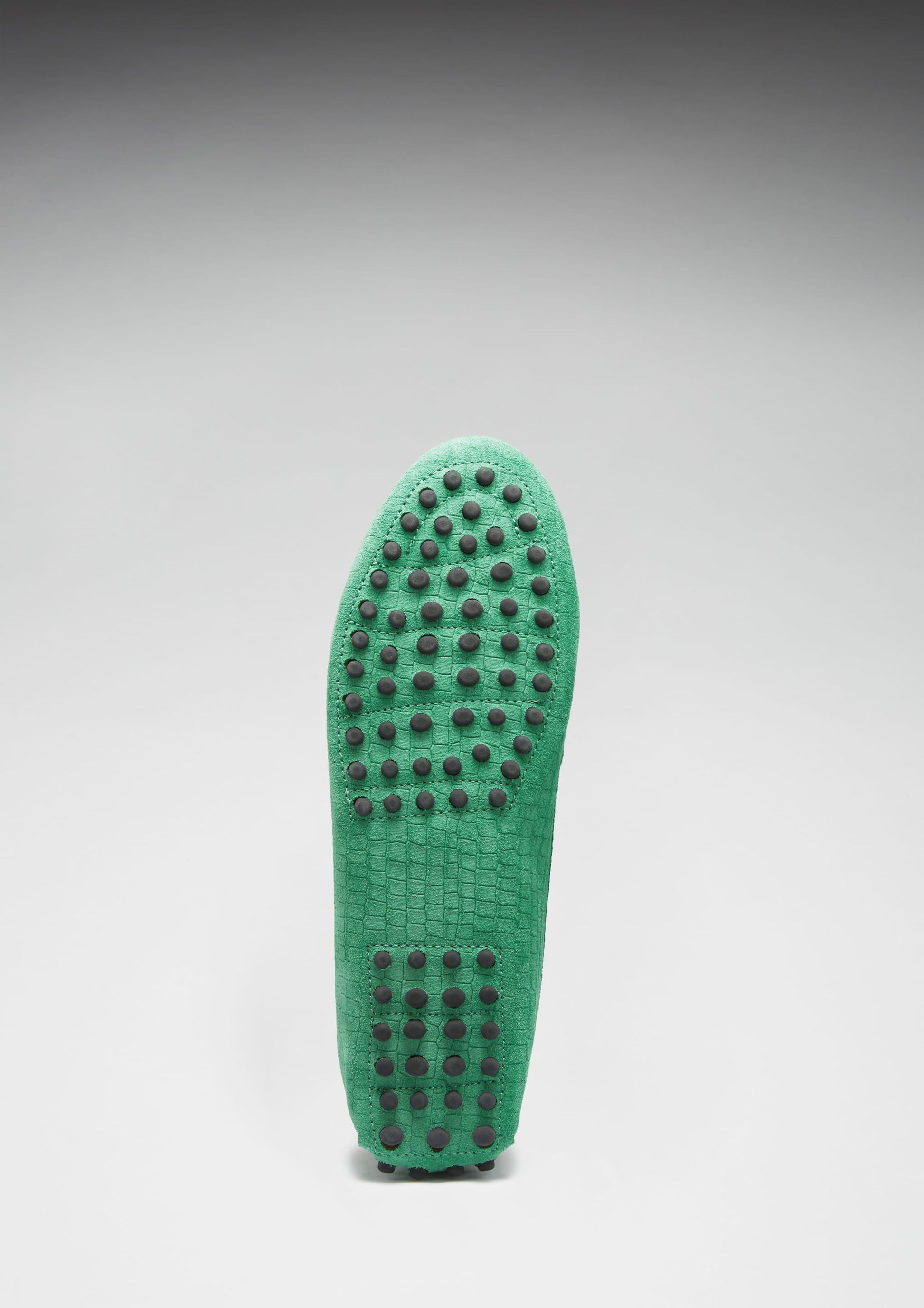 Women's Tasselled Driving Loafers, emerald embossed suede-2