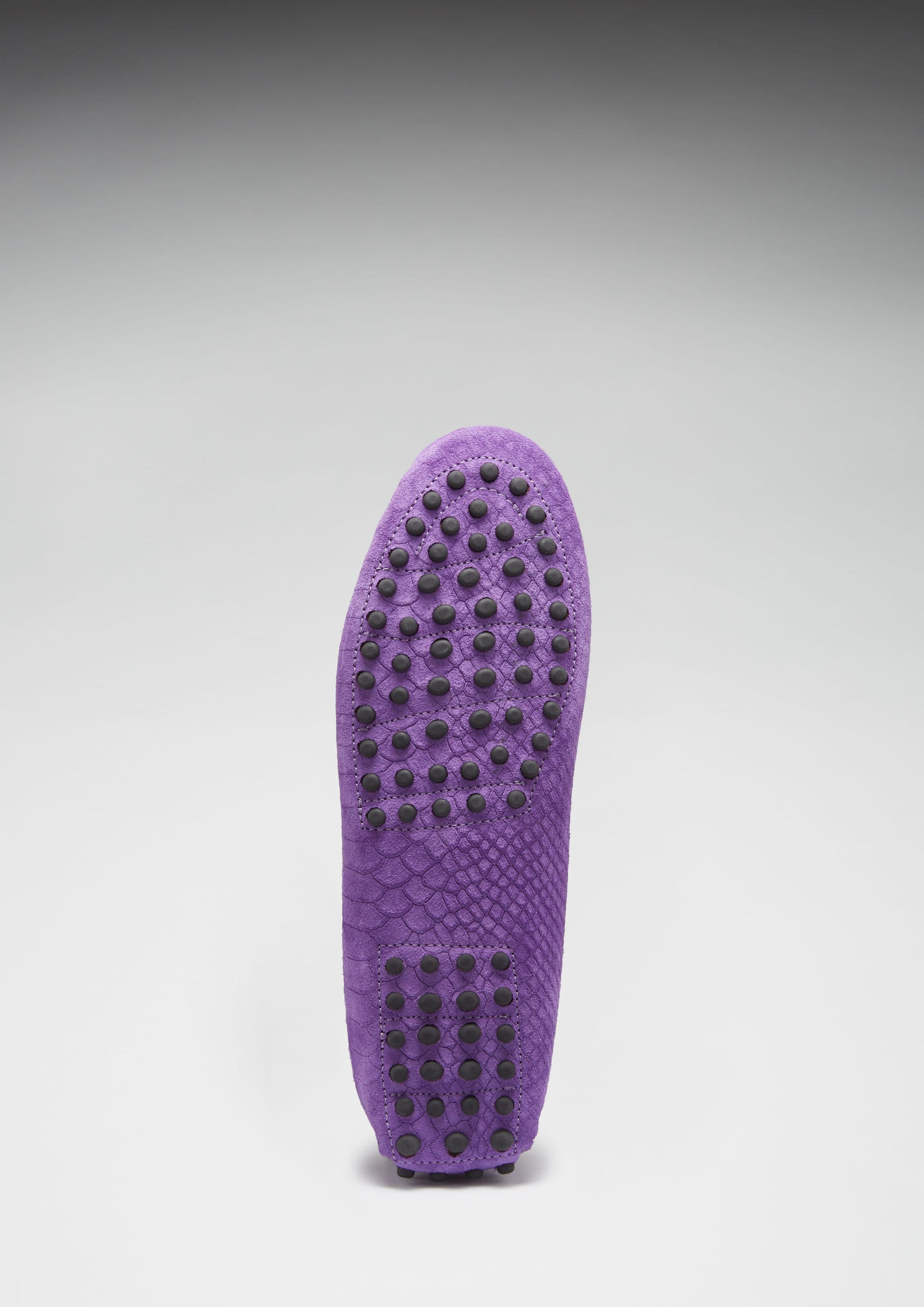 Women's Tasselled Driving Loafers, purple embossed suede-2