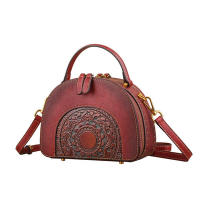 Rossie Viren Women's  Womens Classic Vintage Studded Mini Half Moon Top Handle Cross Body Shoulder Bag-3