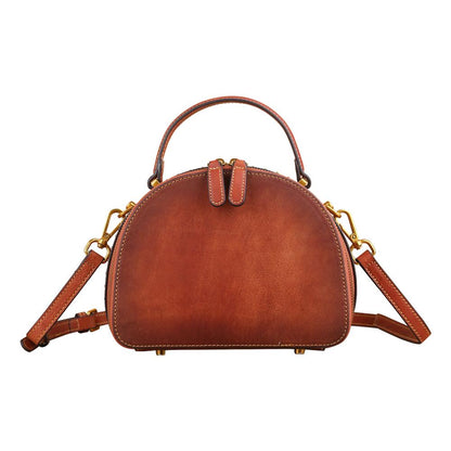 Rossie Viren Women's  Womens Classic Vintage Studded Mini Half Moon Top Handle Cross Body Shoulder Bag-2