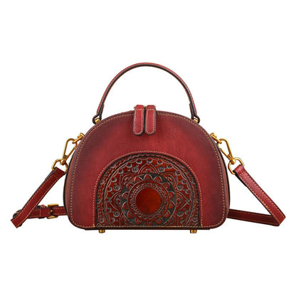 Rossie Viren Women's  Womens Classic Vintage Studded Mini Half Moon Top Handle Cross Body Shoulder Bag-4