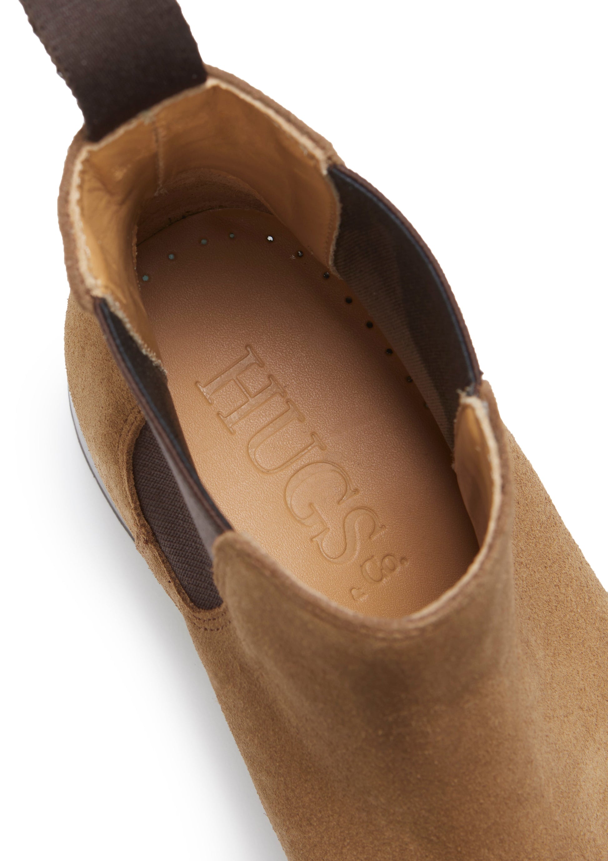 Women's Tobacco Suede Chelsea Boots, Welted Leather Sole-4