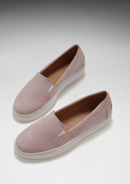 Women's Slip-On Sneakers, ice pink suede-1