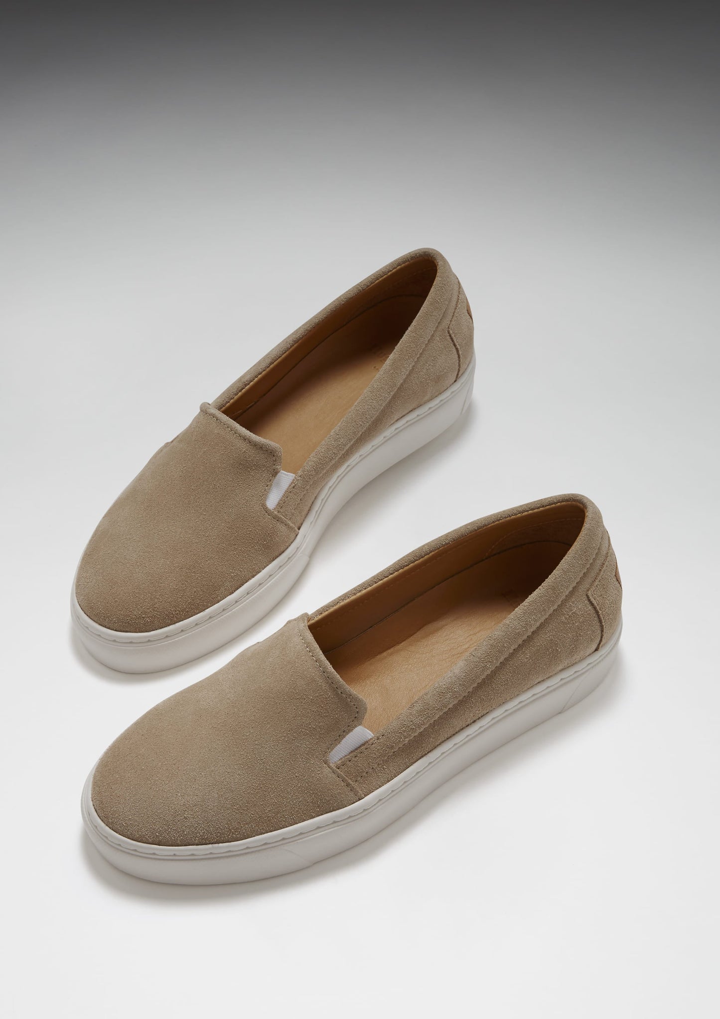 Women's Slip-On Sneakers, taupe suede-1